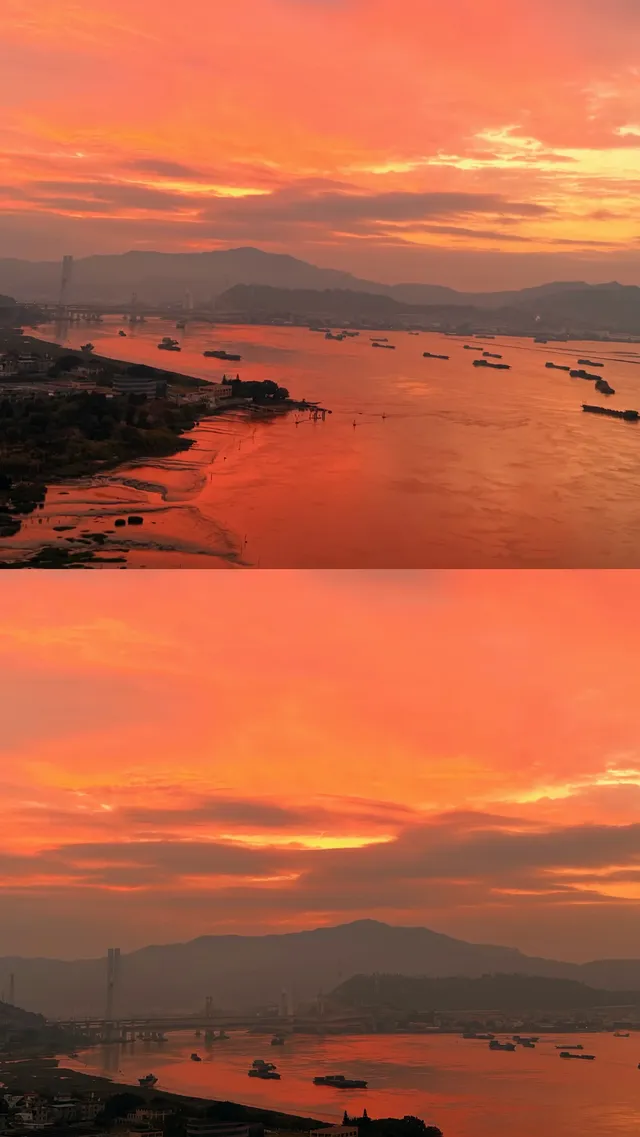 11.24福州實況 彩虹與朝霞的夢幻同框 11.24福州實況 彩虹與朝霞的夢幻同框