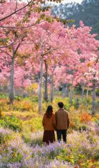 廣東冬日秘境|闖入鶴山粉色花海,邂逅浪漫「粉色雪」