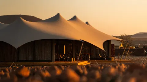 In Namibia, there is a little-known camp — traveler post in Namibia