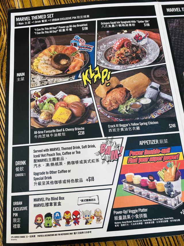 Marvel Comics 主題限定餐廳🥐🥯 食下午茶🥑🥚🍹🍹