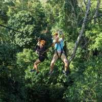 เล่น Zip Line ที่ Green Jungle Park