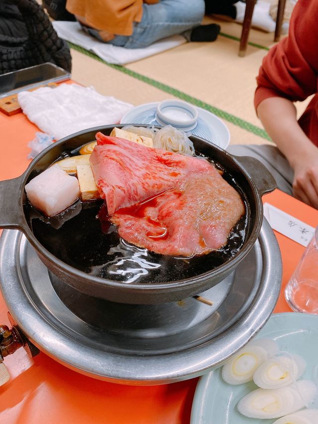 平歎入口即化壽喜燒近江牛🐂百年平民店淺草「米久」🍚