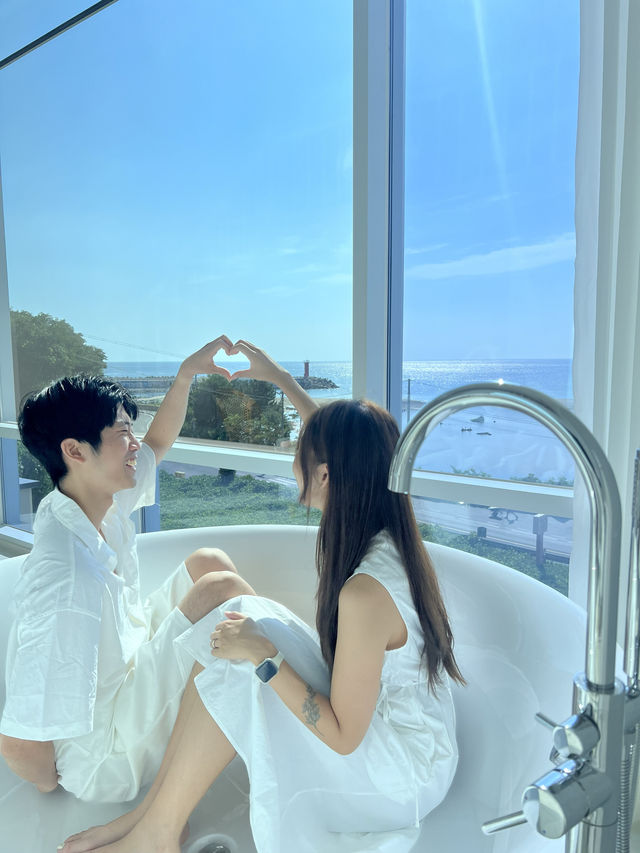 리뷰 0개, 강릉 영진해변 일출뷰+오션뷰를 동시에 즐기는 가오픈 신축숙소🏠