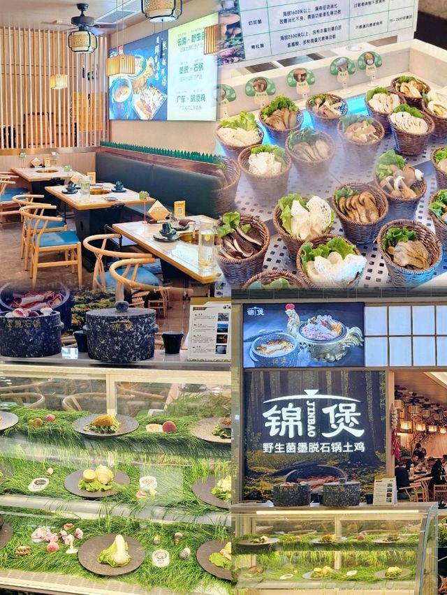 📍深圳必吃。養生火鍋🍲 錦煲·野生菌墨脫石鍋土雞