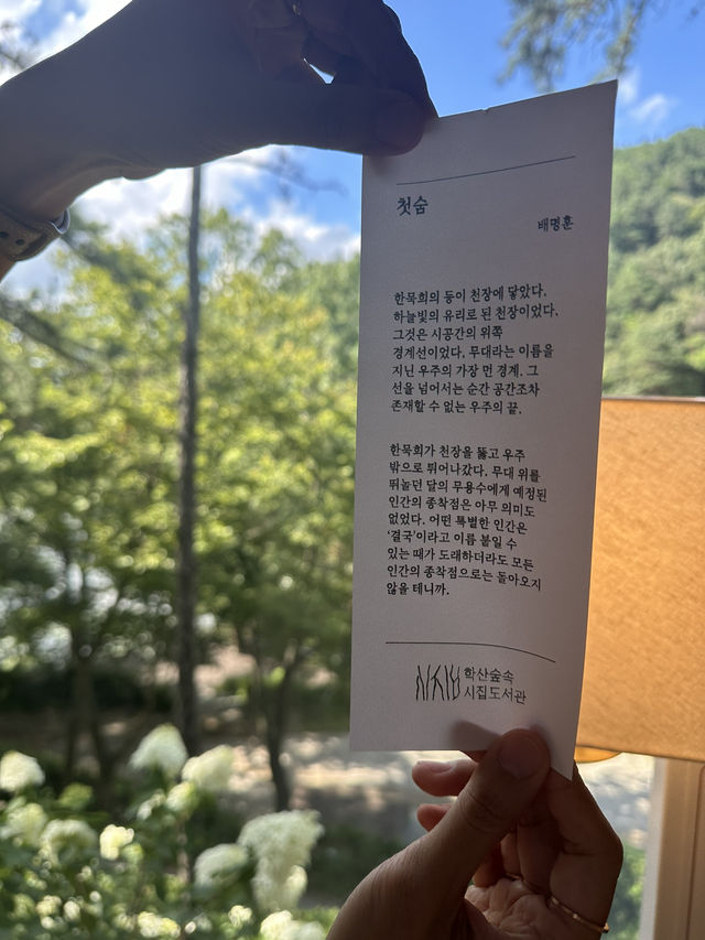 카페처럼 너무 아름다운 전주 학산숲속시집도서관