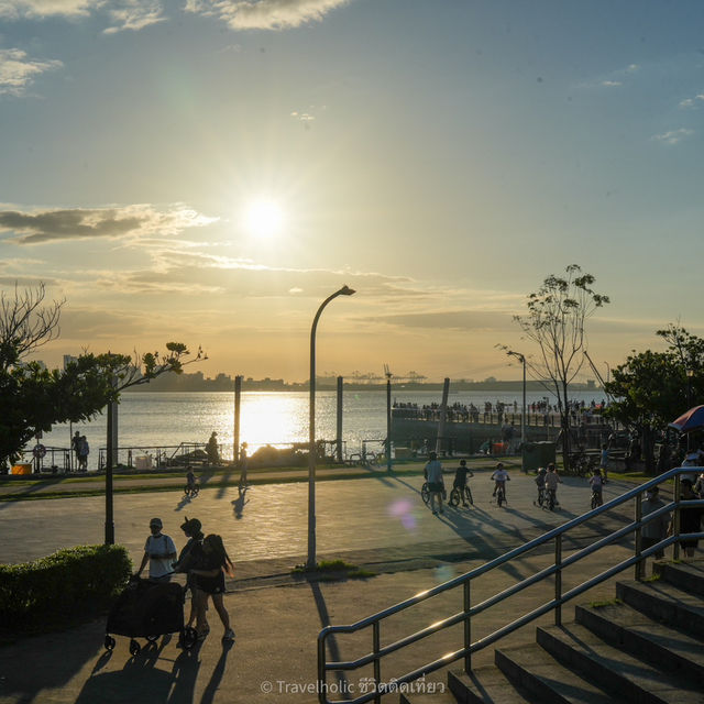 "Tamsui ตั้นสุ่ย"จุดชมวิวพระอาทิตย์ตก ไทเป