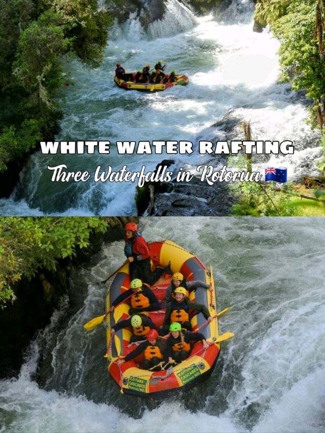 🇳🇿 White-Water Rafting @ Three Waterfalls in Rotorua 