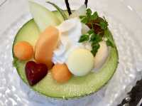 Elegant Tea Time with Melon Parfait and French Toast🫖