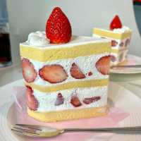 Double Strawberry Shortcake at Takano Fruit Parlor, Shinjuku