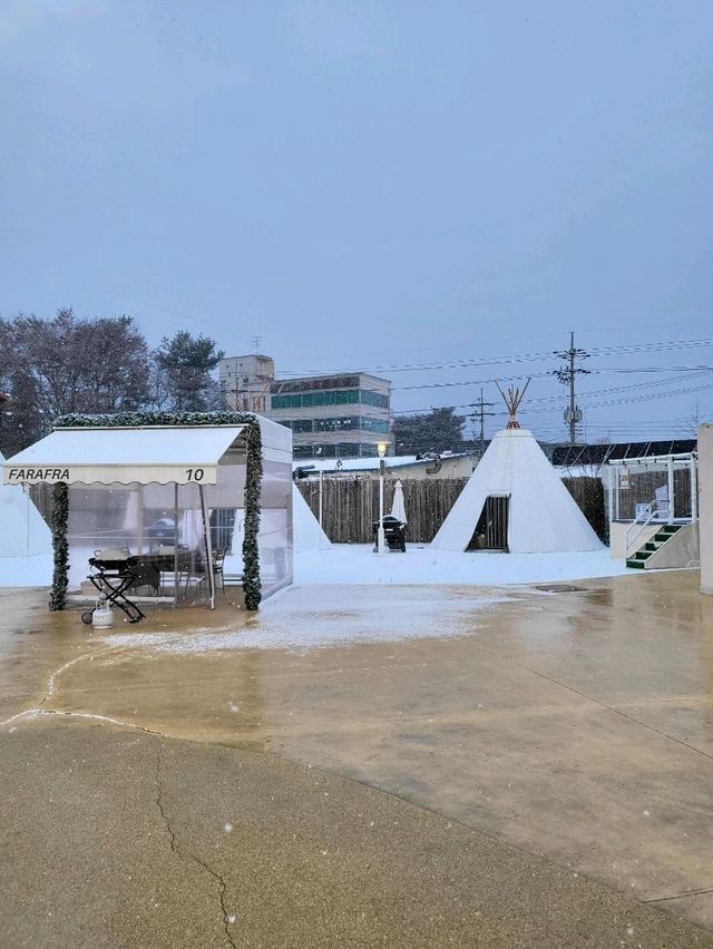 겨울시즌 천안 최고의 낭만 바베큐장