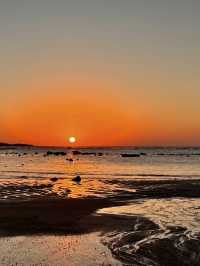 三芝踩海沙看夕陽