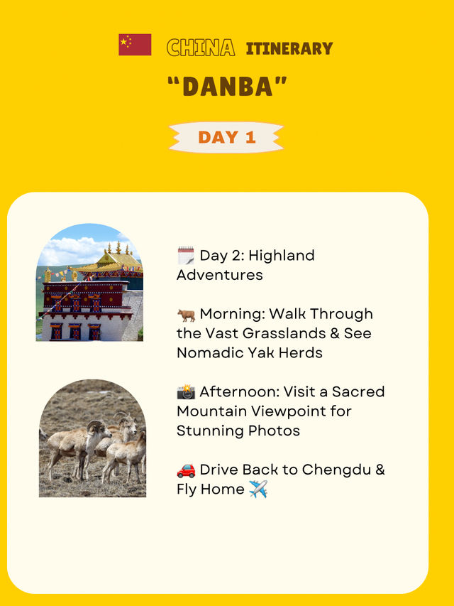 Danba itinerary 