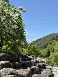 【岐阜】エメラルドグリーンの水面、山々、空の青さが素晴らしい