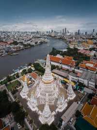 ワットアルンの夕暮れは、まるで絵画のような美しさ。#タイ旅行 #ワットアルン