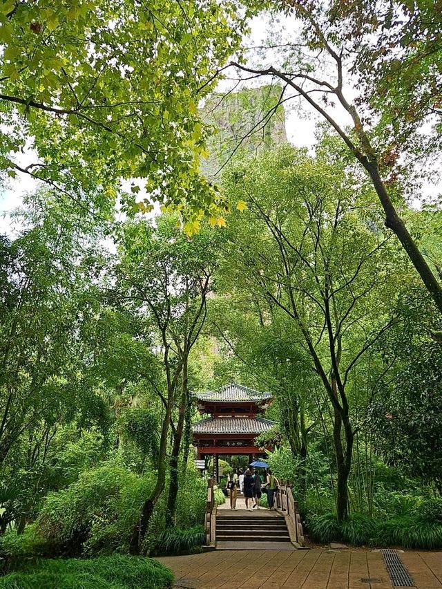 縉云仙都裡高聳云端的鼎湖峰