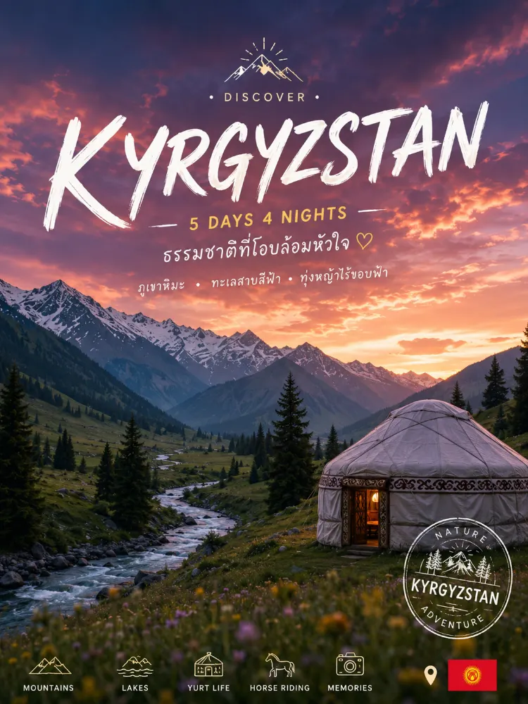🏔️🇰🇬 키르기스스탄 5일 4박: 눈 덮인 산, 에메랄드빛 호수, 스위스처럼 아름다운 초원이 펼쳐진 나라.