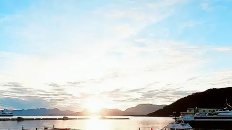 Waking up to an Arctic golden hour! — traveler post in Harstad