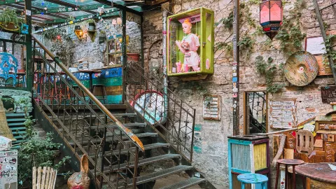 Szimpla Kert: The Ruin Bar Where Every Inch is Covered in Graffiti. — traveler post in Budapest