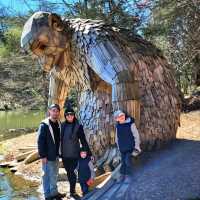 A family of forest giants designed in harmony with nature to illustrate the scale of wonder