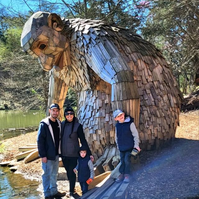 A family of forest giants designed in harmony with nature to illustrate the scale of wonder