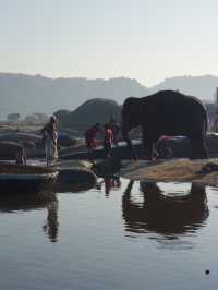 Morning by the Tungabhadra River in Hampi