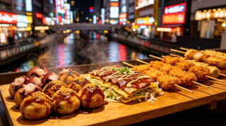 夜遊道頓堀的最佳方式。入夜後的大阪。