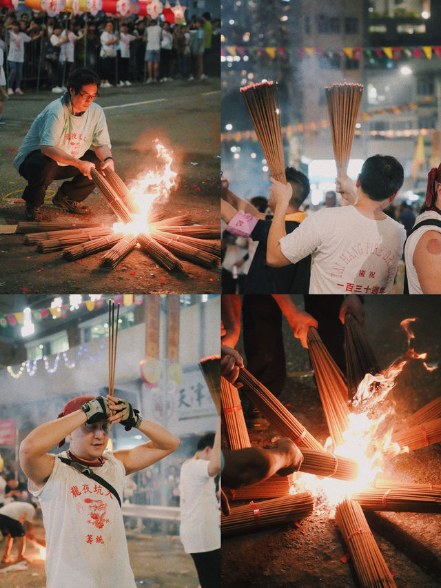 香港大坑舞火龍現場真的太震撼了！！