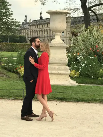 The Bride in the Tuileries Garden, France
