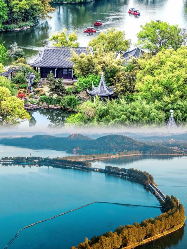 一湖秀水映江城，滿目盛景在東湖