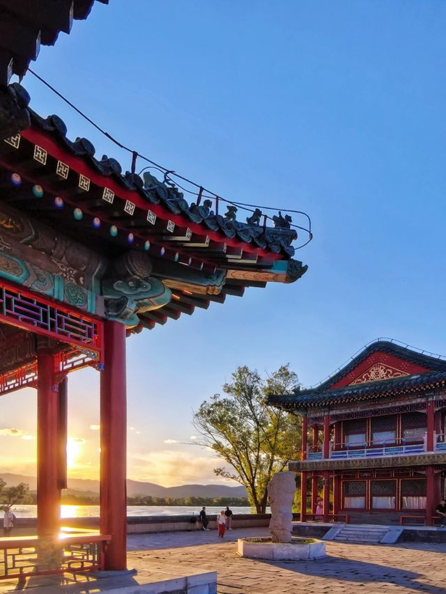 景明樓賞夕陽