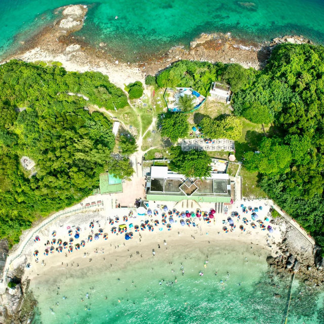🏝️【西貢半月灣｜香港隱藏版玻璃海！果凍色海水靚到唔捨得走】