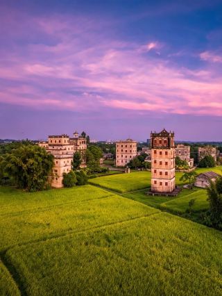 開平楼閣の秋の絶景スポット