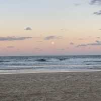 Beautiful afternoon beach sunset 