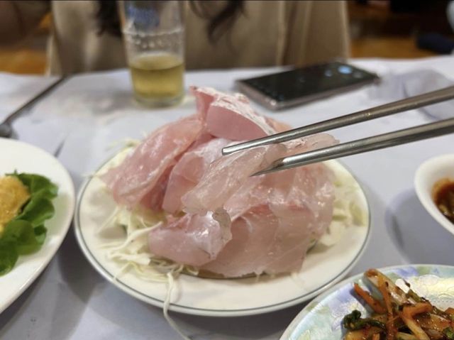 목포8미 대표음식 민어회를 코스로 즐기는 영란횟집!