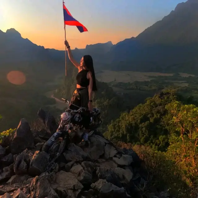 Nam xay viewpoint at Vangvieng Laos