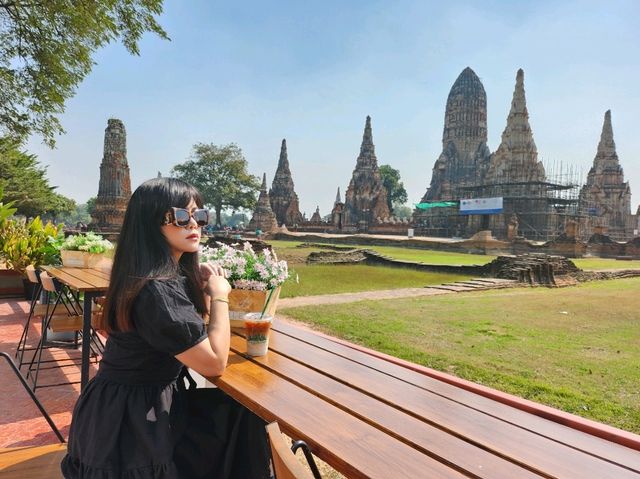 คาเฟ่วิววัดไชยวัฒนาราม อยุธยา