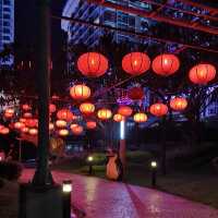 Colourful LED lights backdrop