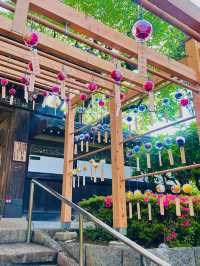 【紫陽花に変化‼️花手水で有名の法輪寺】