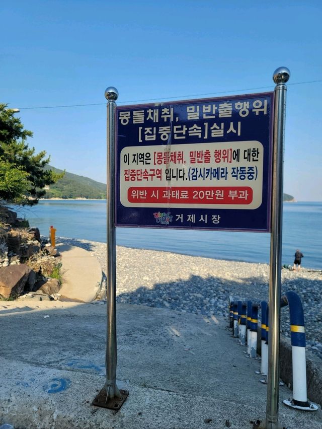 물이 진짜 맑은 몽돌 망치해수욕장🏖