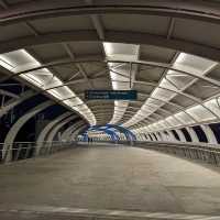 The symmetrical stairs near Sporthub Kallang 
