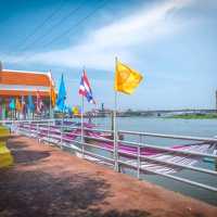 เจดีย์เอียง เกาะเกร็ด โบสถ์สวย นนทบุรี 