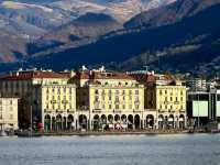 Stroll along the promenade of Lake Lugano in Switzerland