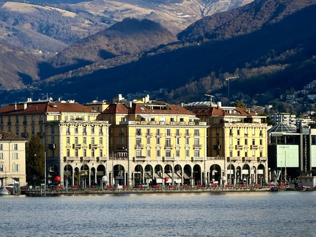 Stroll along the promenade of Lake Lugano in Switzerland