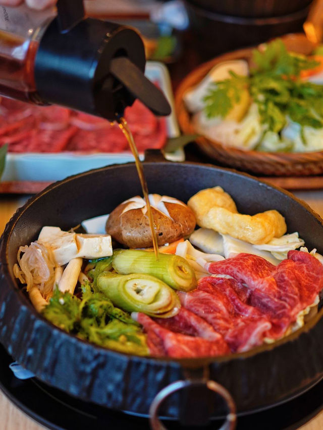 「壽喜・關西」尖沙咀店限定北海道牛板腱壽喜燒套餐食評😋🥩