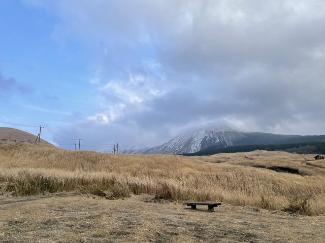 阿蘇山的冬季美景
