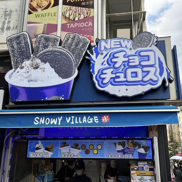 【東京/新大久保🇯🇵】オレオ×チュロス🖤SNOWY VILLAGE