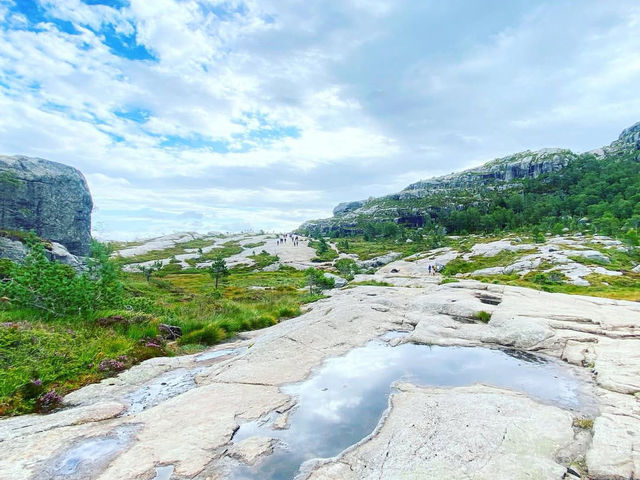 Standing on the Edge at Preikestolen 
