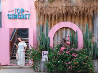 🎀🌊 파스텔 세상 속으로! 후아힌의 핑크빛 감성 해변 카페, '탑 시크릿 비치 카페(Top Seacret Beach Cafe)'