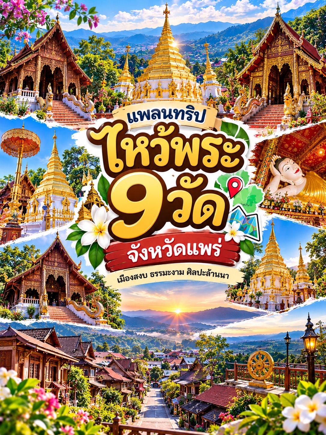 🙏✨ A pilgrimage to 9 temples in Phrae Province, a small, peaceful city beautiful with its faith and Lanna art.