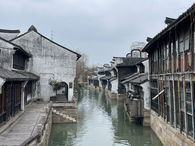 嘉興｜陰天的月河，也很有江南的氣息